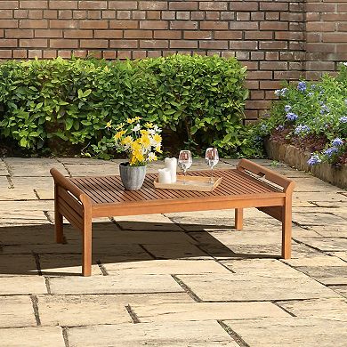 Alaterre Furniture Stamford Patio Rectangle Coffee Table