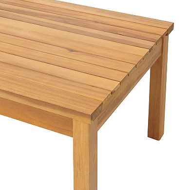 Alaterre Furniture Orwell Outdoor Patio Bench & Coffee Table 2-piece Set