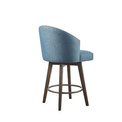 Madison Park Boyle 26-in. Upholstered 360 Degree Swivel Counter Stool