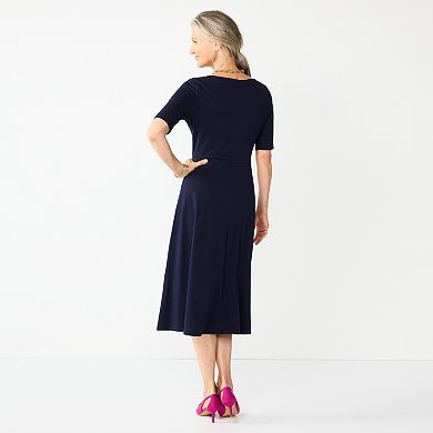 Women's Croft & Barrow® Fit & Flare Midi Dress