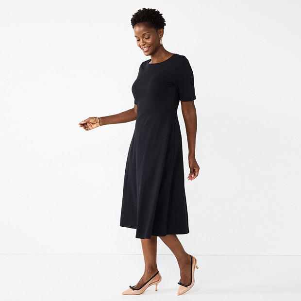 Women s Croft Barrow Fit Flare Midi Dress