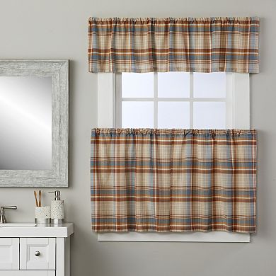 SKL Home Amber Plaid Set of 2 Window Curtain Tiers