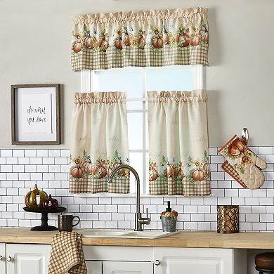 SKL Home Autumn Pumpkins 2 Window Curtain Tiers