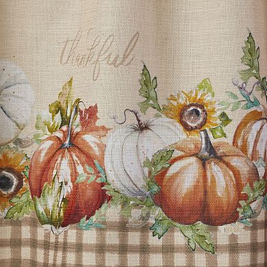 SKL Home Autumn Pumpkins 2 Window Curtain Tiers