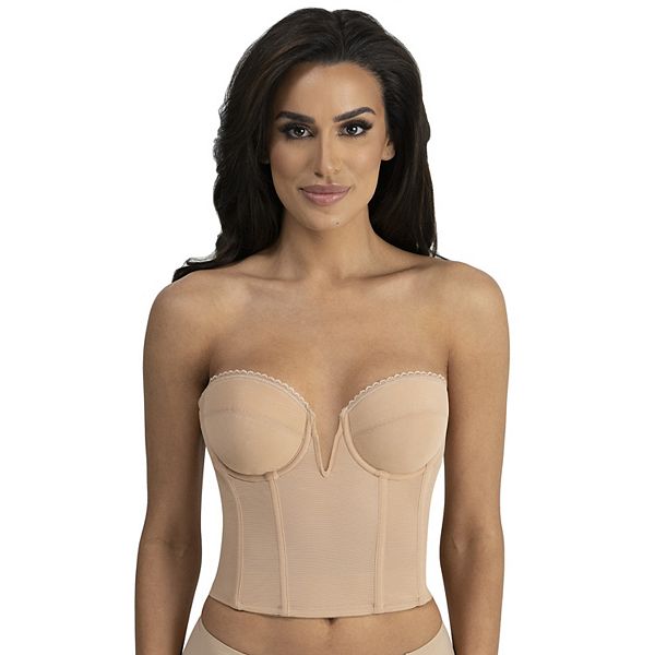 Dominique Tayler Backless Strapless Bra in Beige - Busted Bra Shop
