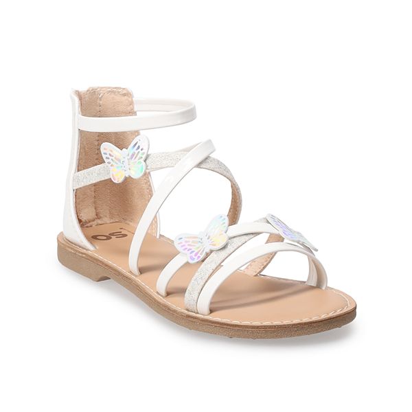 Kohls girls white store sandals