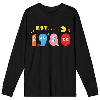 Men's Pac-Man Est. 1980 Crew Long Sleeve Tee