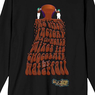 Men's Willy Wonka Chocolate Waterfall Long Sleeve Tee