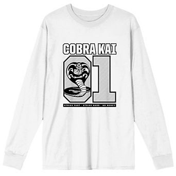 Men's Cobra Kai 01 Snake Logo Long Sleeve Tee