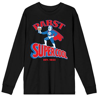 Men's Pabst Blue Ribbon Superhero Long Sleeve Tee