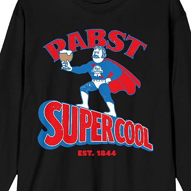 Men's Pabst Blue Ribbon Superhero Long Sleeve Tee