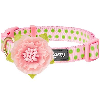 Blueberry Pet Polka Dot Flocking Dog Collar