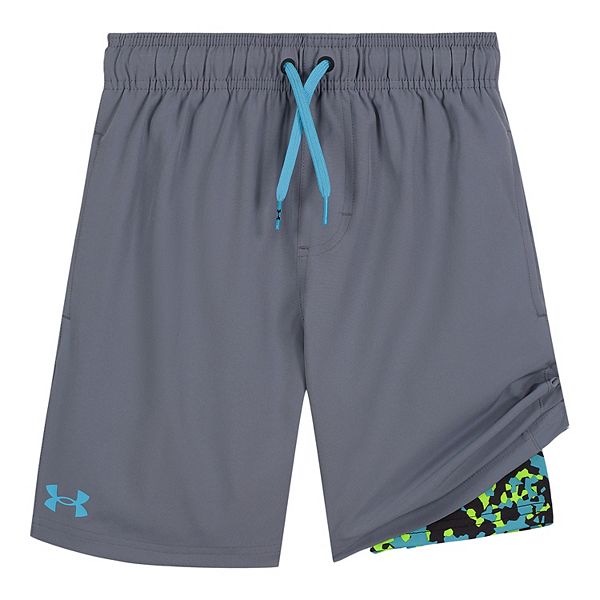 Under Armour Boys' Compression Lined Volley, Swim Trunks, Shorts with  Drawstring Closure & Elastic Waistband