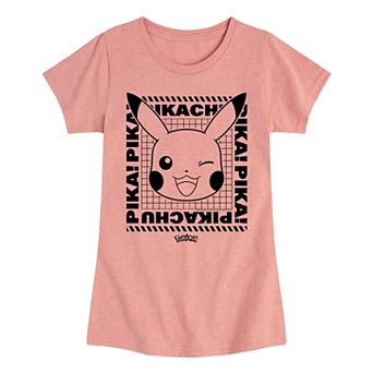 Girls 7-16 Pokemon Pikachu Winking Face Graphic Tee