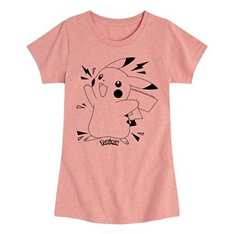 Girls 7-16 Pokemon Pikachu Waving Tee