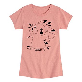 Girls 7-16 Pokemon Pikachu Waving Tee