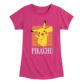 Girls 7-16 Pokemon Pikachu Abstract Graphic Tee