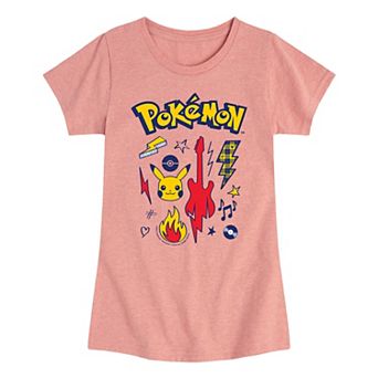 Girls 7-16 Pokemon Pikachu Punk Tee