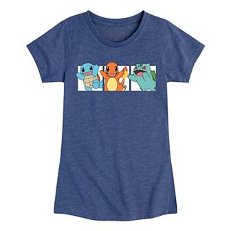 Girls 7-16 Pokemon Starter Squares Tee