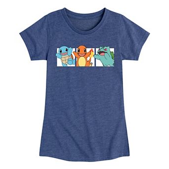 Girls 7-16 Pokemon Starter Squares Tee