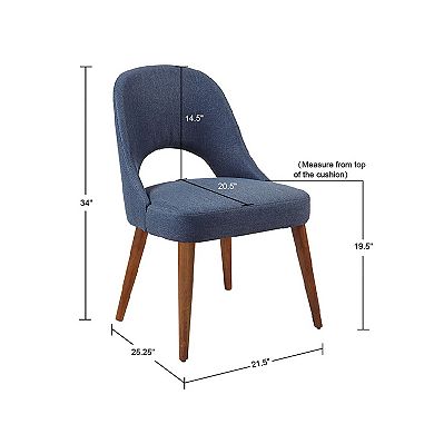 INK+IVY Nola Upholstered Dining Chair 2-piece Set with Cutout Back design