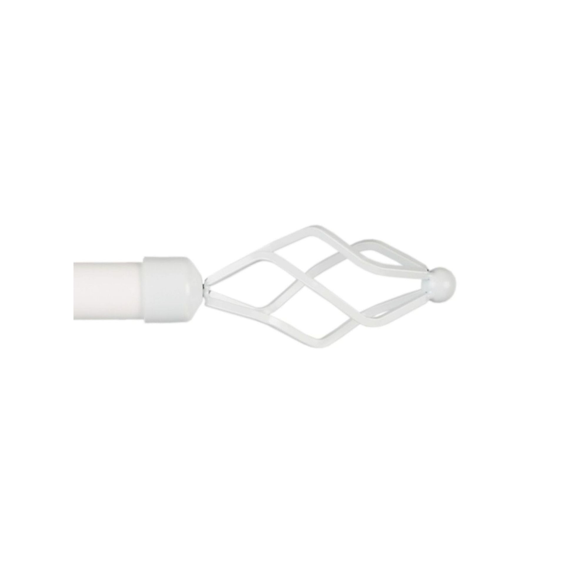 Exclusive Home Lancelot 1 Window Curtain Rod and Finial Set, Off White