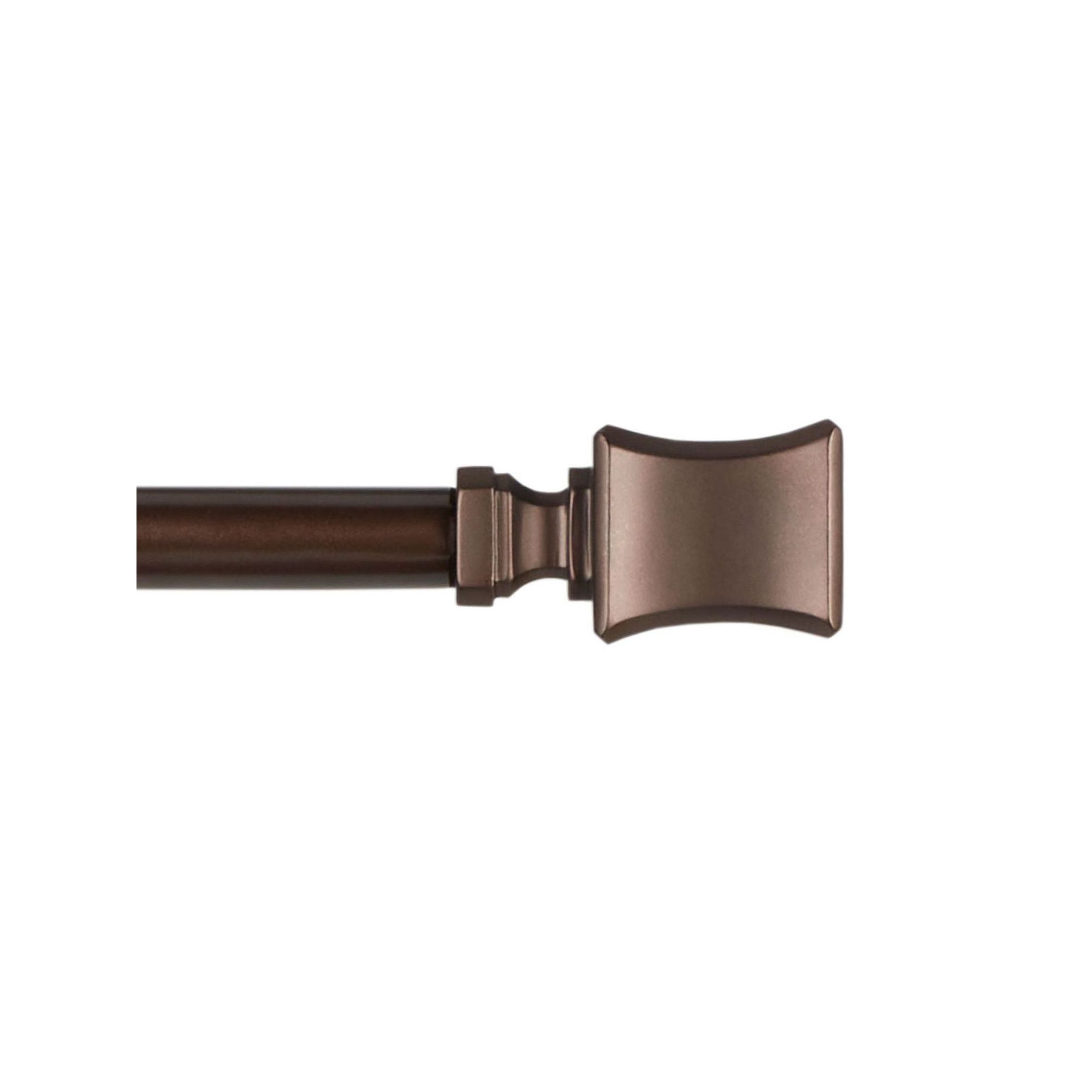 Exclusive Home Loran 1 Window Curtain Rod and Finial Set, Oil Rubbed Bro