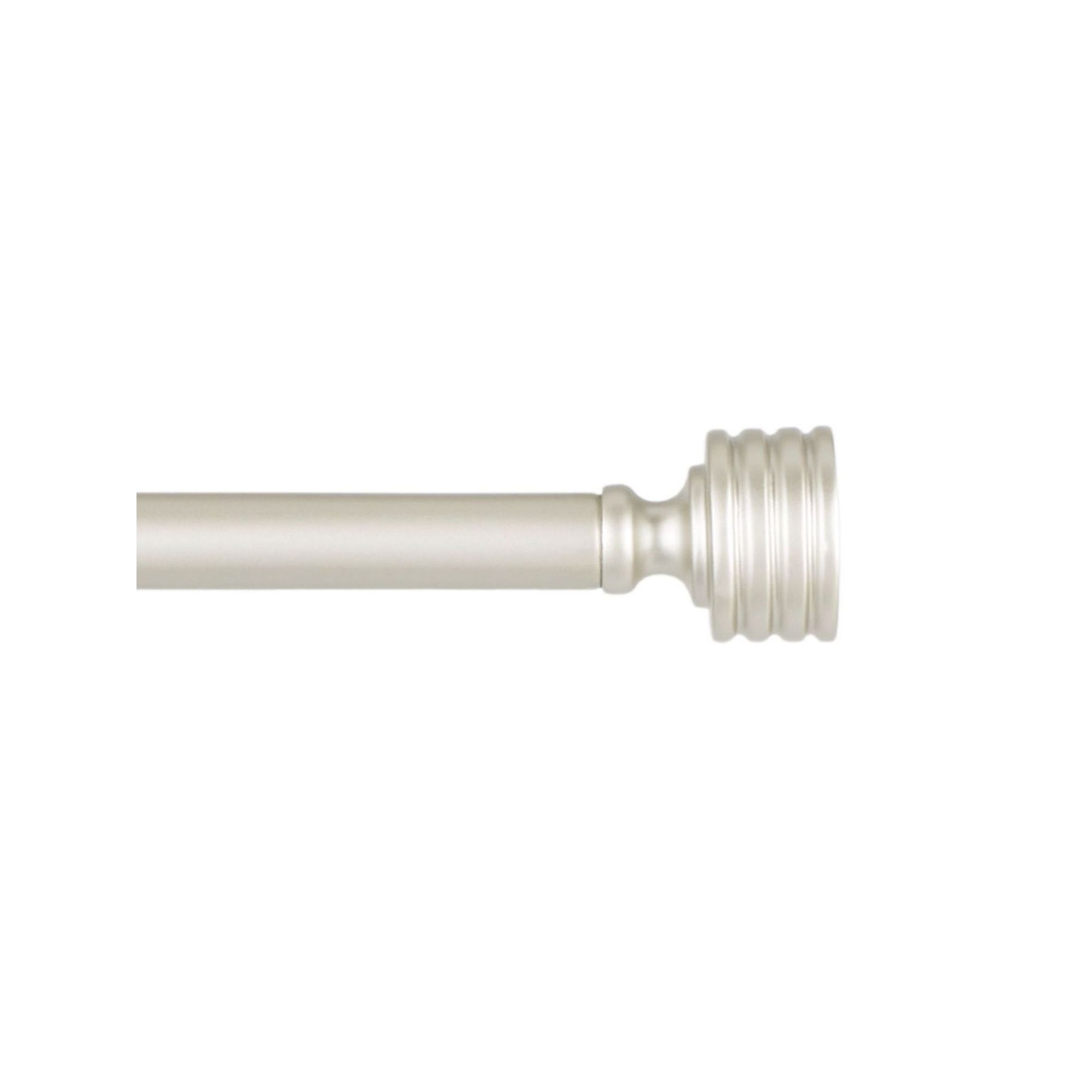 Exclusive Home Lucero 1 Window Curtain Rod and Finial Set, Matte Nickel