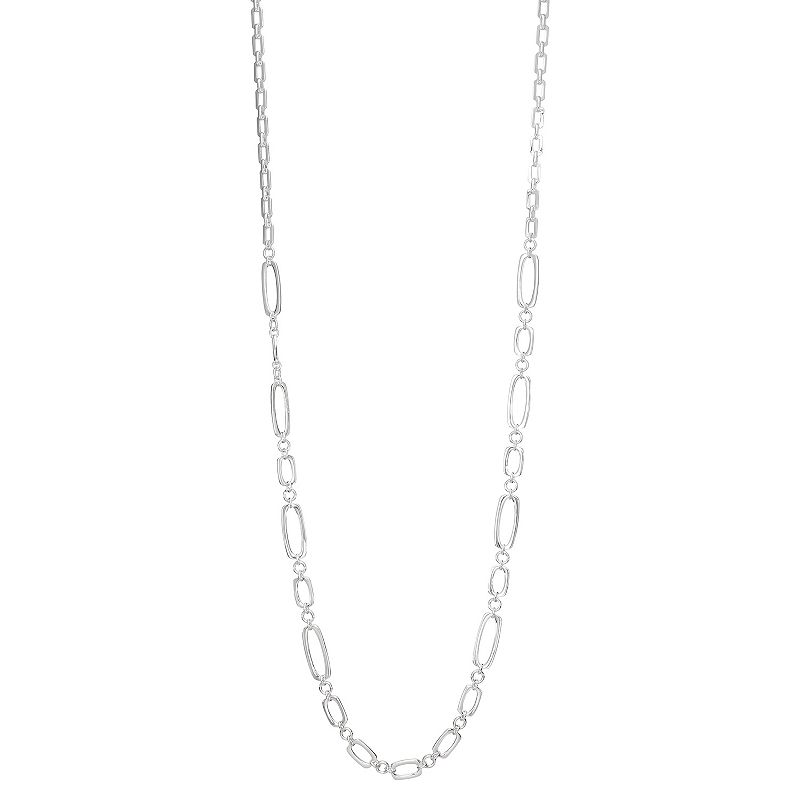 Napier Silver Tone Tailored Strand Necklace, Womens