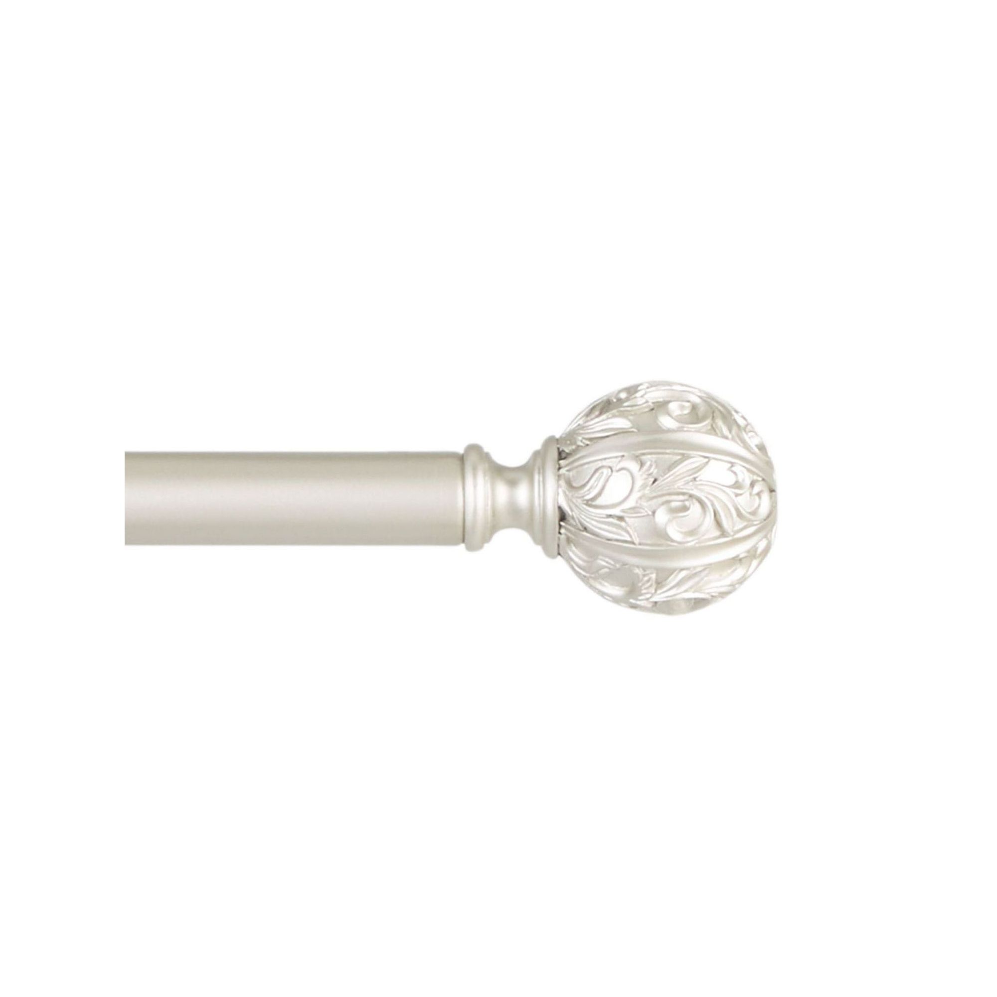 Exclusive Home Vulcan 1 Window Curtain Rod and Finial Set, Matte Nickel