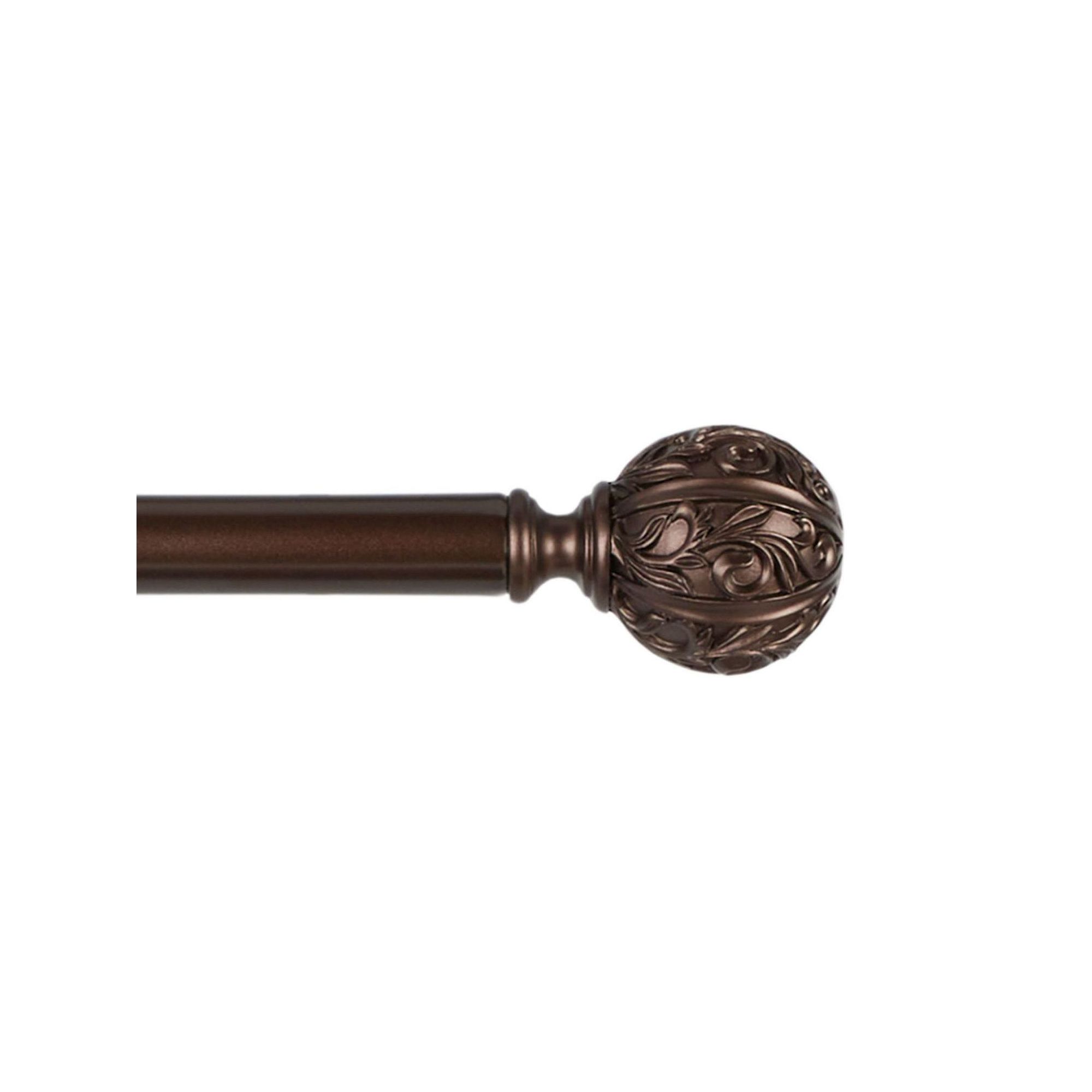 Exclusive Home Vulcan 1 Window Curtain Rod and Finial Set, Oil Rubbed Br