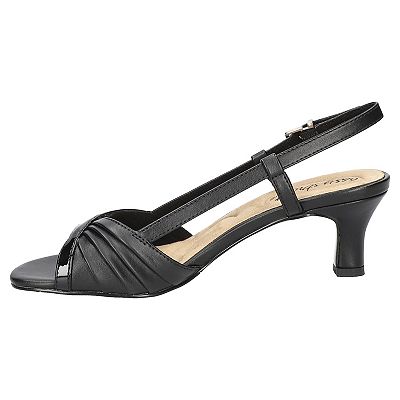 white christmas dresses Women's Path to Greatness Clear Kitten Heel Sandals | Color: White | Size: 5.5