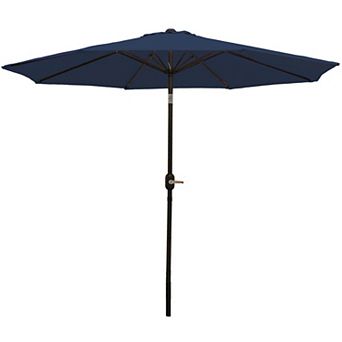 Sunnydaze Aluminum Patio Umbrella with Tilt and Crank