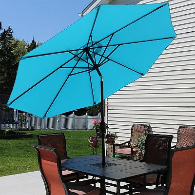 deck patio umbrella sales worldwide Treasure Garden 8x10 ft Outdoor (Rectangular, High-Perf Safavieh Outdoor Torsa 9ft Crafted from premium PE POLYWOOD Color:Natural SKY3791:0-2619-2208-0