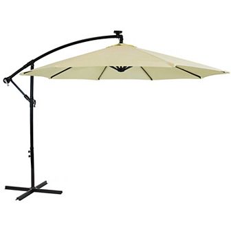 Sunnydaze 9.5 ft Solar Cantilever Offset Patio Umbrella