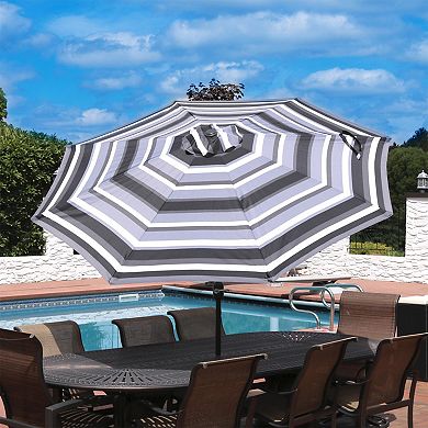 Sunnydaze 9 ft Aluminum Patio Umbrella with Tilt and Crank - Catalina Beach