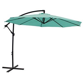 Sunnydaze 9.5 ft Cantilever Offset Patio Umbrella with Crank