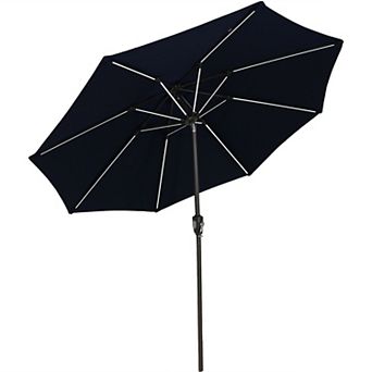 Sunnydaze 9 ft Solar Sunbrella Patio Umbrella with Tilt
