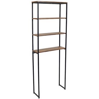 Sunnydaze 4 tier Industrial Over-the-Toilet Storage Shelf