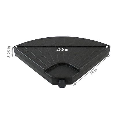 Sunnydaze Sand or Water Round Cantilever Offset Patio Umbrella Base Plates