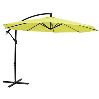 Sunnydaze 9.5 ft Cantilever Offset Patio Umbrella with Crank