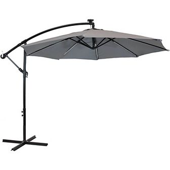 Sunnydaze 9.5 ft Solar Cantilever Offset Patio Umbrella