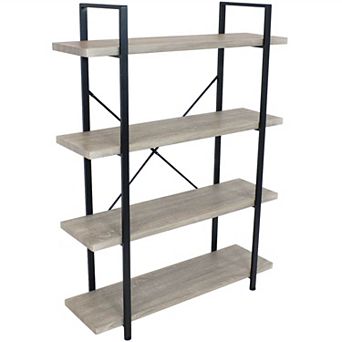 Sunnydaze 4 tier Industrial Open-Shelf Bookshelf