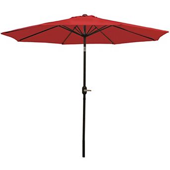 Sunnydaze Aluminum Patio Umbrella with Tilt and Crank