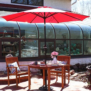 Sunnydaze Aluminum Patio Umbrella with Tilt and Crank