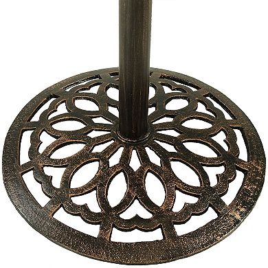 Sunnydaze 26 in Cast Iron Round Patio Bar-Height Table - Bronze