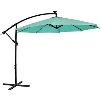 Sunnydaze 9.5 ft Solar Cantilever Offset Patio Umbrella