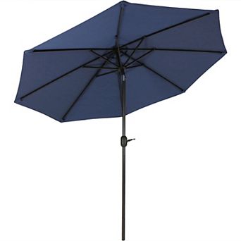 Sunnydaze 9 ft Aluminum Patio Umbrella with Tilt and Crank