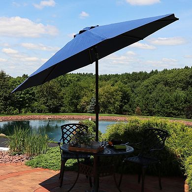 Sunnydaze 9' Fade-Resistant Outdoor Patio Umbrella with Auto Tilt and Crank