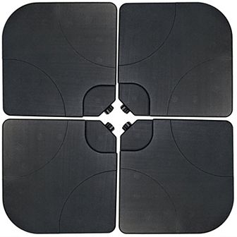 Sunnydaze Sand or Water Square Cantilever Offset Patio Umbrella Base Plates